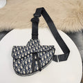 Dior 1ADPO093 Saddle Men Bag Dior Oblique Jacquard Navy Blue - Default Title - View 1