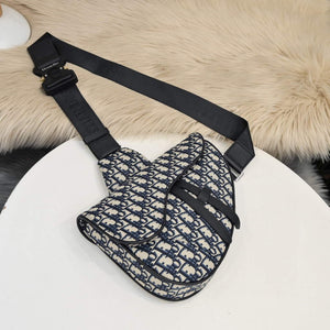 Dior 1ADPO093 Saddle Men Bag Dior Oblique Jacquard Navy Blue - Default Title - View 2