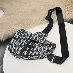 Dior 1ADPO093 Saddle Men Bag Dior Oblique Jacquard Navy Blue - Default Title - View 4