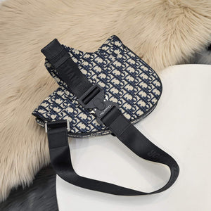 Dior 1ADPO093 Saddle Men Bag Dior Oblique Jacquard Navy Blue - Default Title - View 5