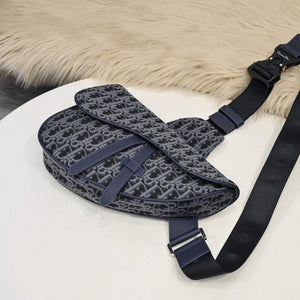Dior 1ADPO093 Saddle Men Bag Dior Oblique Jacquard Blue - Default Title - View 4