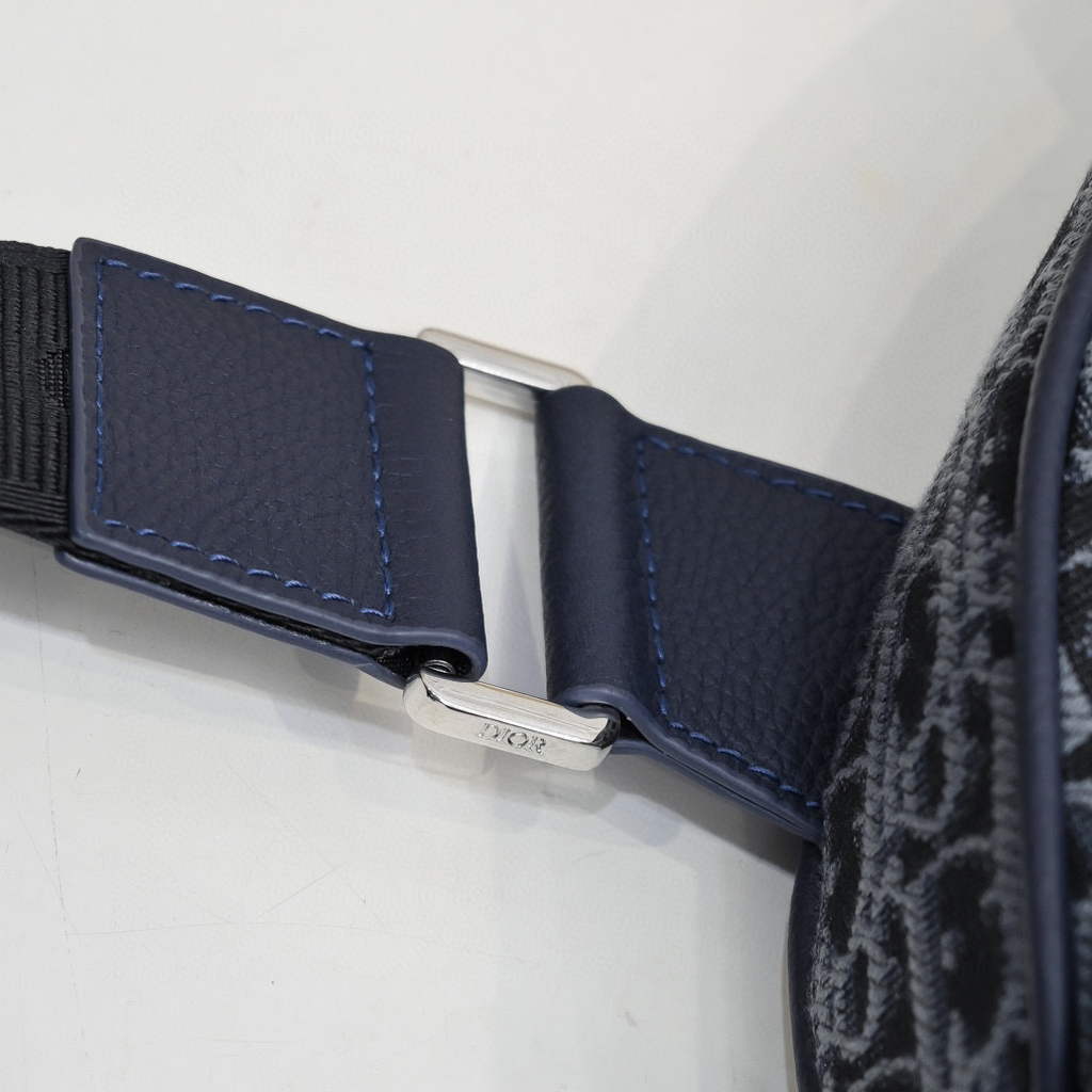 Dior 1ADPO093 Saddle Men Bag Dior Oblique Jacquard Blue