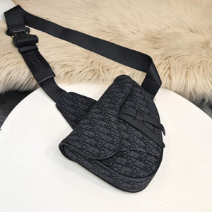 Dior 1ADPO093 Saddle Men Bag Dior Oblique Jacquard Black - Default Title - View 2