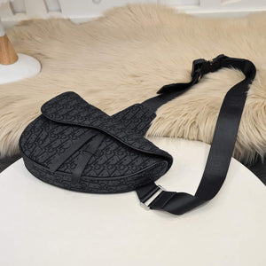 Dior 1ADPO093 Saddle Men Bag Dior Oblique Jacquard Black - Default Title - View 3