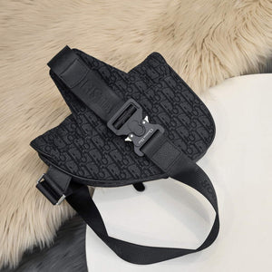 Dior 1ADPO093 Saddle Men Bag Dior Oblique Jacquard Black - Default Title - View 7