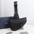 Dior 1ADPO093 Saddle Men Bag Grained Calfskin Black - Default Title - View 1