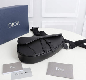 Dior 1ADPO093 Saddle Men Bag Grained Calfskin Black - Default Title - View 3