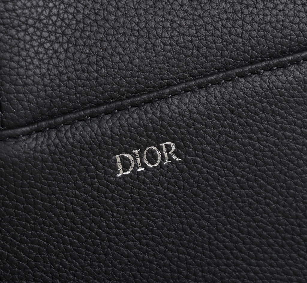 Dior 1ADPO093 Saddle Men Bag Grained Calfskin Black