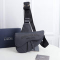 Dior 1ADPO093 Saddle Men Bag Grained Calfskin Gray - Default Title - View 1
