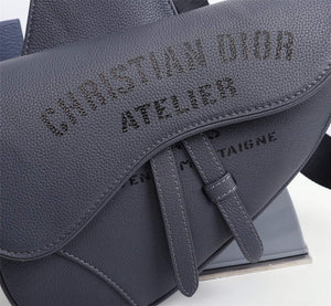 Dior 1ADPO093 Saddle Men Bag Grained Calfskin Gray - Default Title - View 5