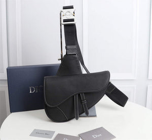 Dior 1ADPO093 Saddle Men Bag Grained Calfskin Black - Default Title - View 1
