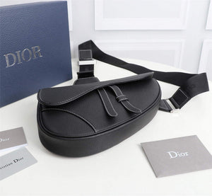 Dior 1ADPO093 Saddle Men Bag Grained Calfskin Black - Default Title - View 4