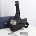 Dior 1ADPO093 Saddle Men Bag Grained Calfskin Black - Default Title - View 1