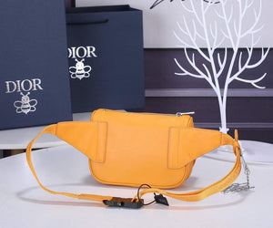 Dior 1ADPO223 Saddle Belt Bag Dior Oblique Galaxy Leather Yellow - Default Title - View 2