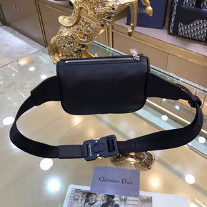 Dior 1ADPO223 Saddle Belt Bag Dior Oblique Galaxy Leather Black - Default Title - View 2