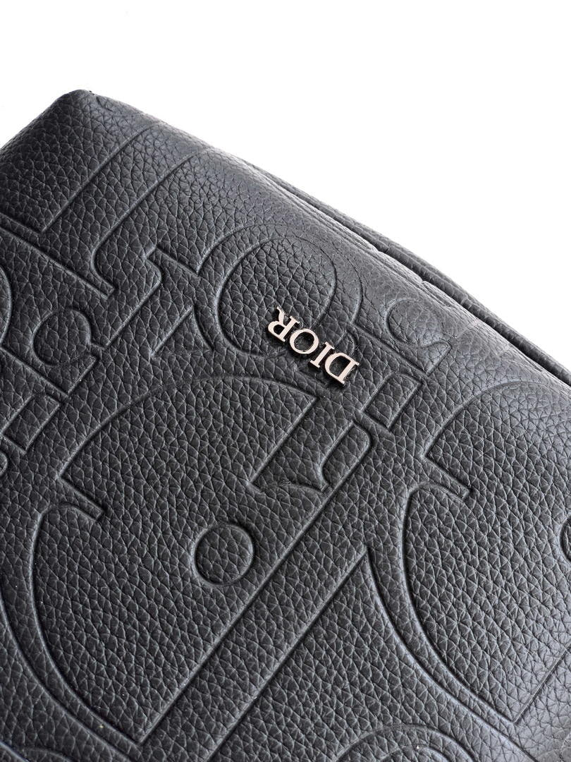 Dior  1ESBO065 Rider 2.0 Sling Bag Black Dior Gravity Leather and Black Grained Calfskin