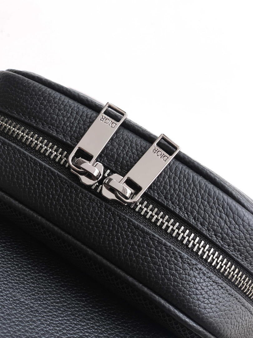 Dior  1ESBO065 Rider 2.0 Sling Bag Black Dior Gravity Leather and Black Grained Calfskin