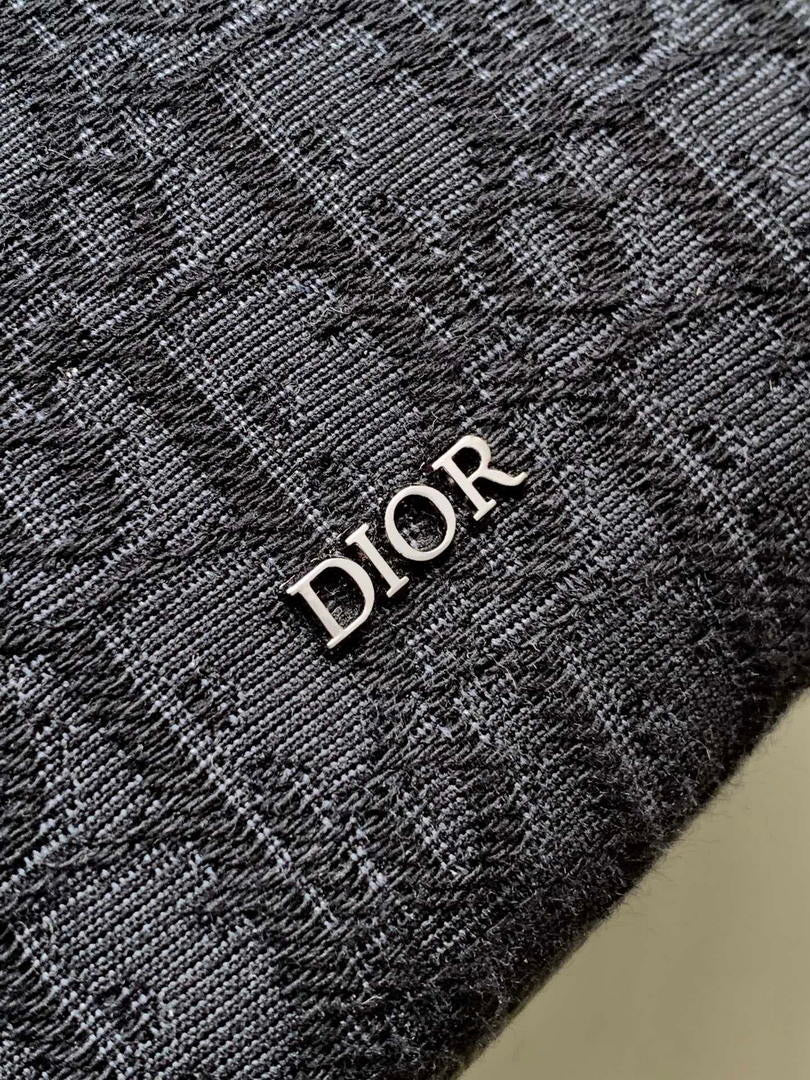 Dior 1ESBO065 Rider 2.0 Sling Bag Black Dior Oblique Jacquard and Black Grained Calfskin