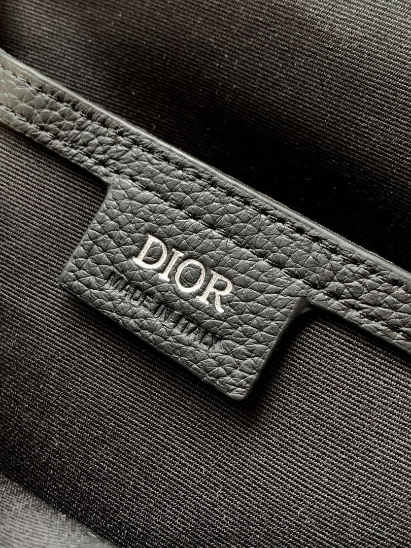 Dior 1ESBO065 Rider 2.0 Sling Bag Black Dior Oblique Jacquard and Black Grained Calfskin