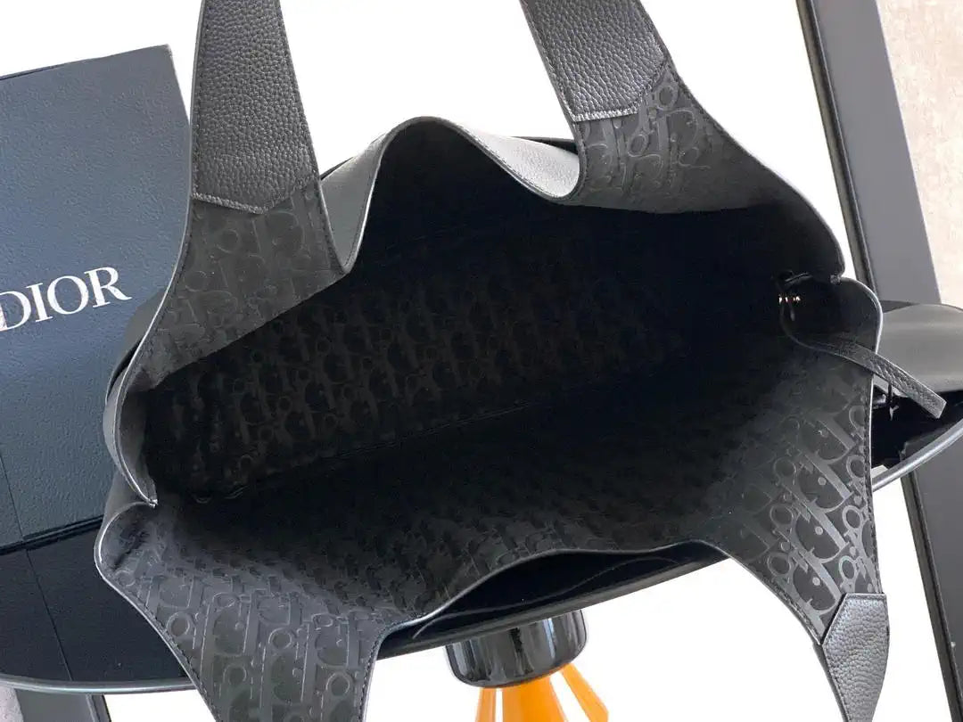Dior 1LLSH276 Priv¨¦ Tote Bag Black Dior Icons Calfskin