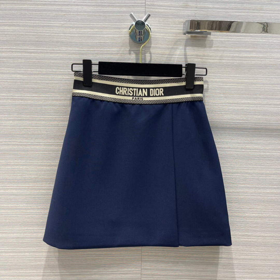 Dior 221J39 Spring/Summer Classic Miniskirt Blue - 36 - View 1