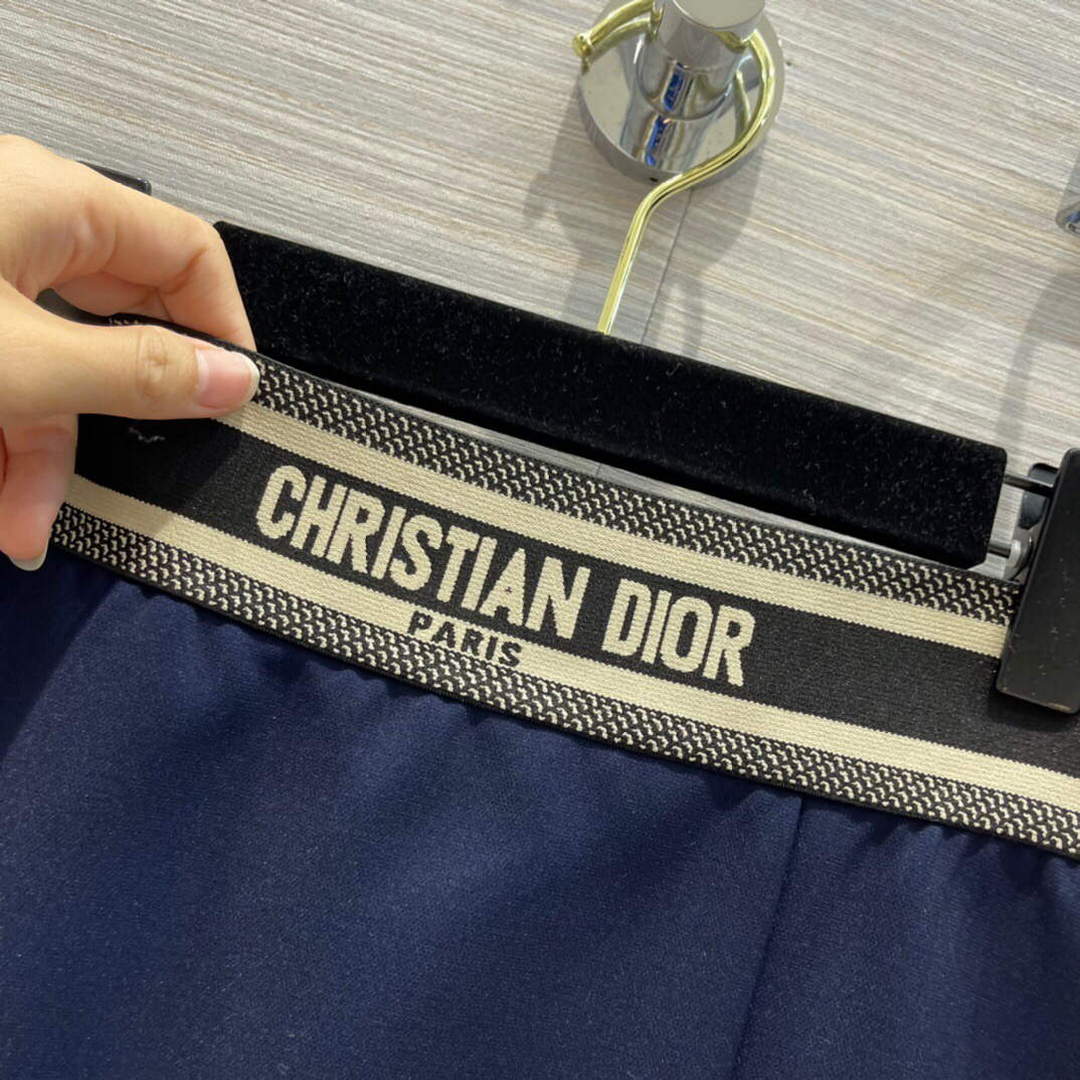 Dior 221J39 Spring/Summer Classic Miniskirt Blue