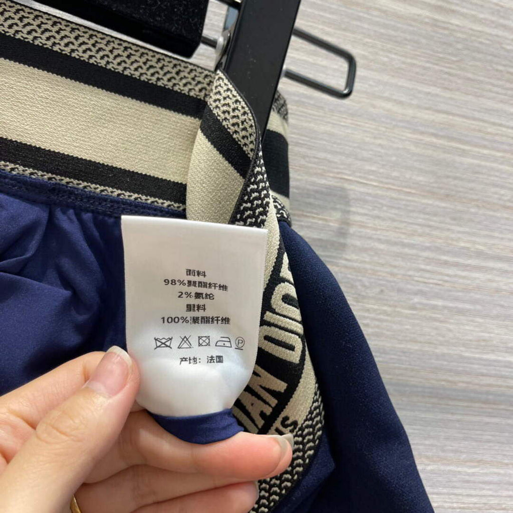 Dior 221J39 Spring/Summer Classic Miniskirt Blue
