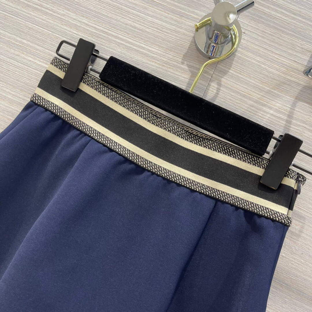 Dior 221J39 Spring/Summer Classic Miniskirt Blue