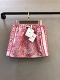 Dior 221J40 Spring/Summer Classic Print Miniskirt pink