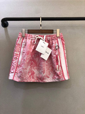 Dior 221J40 Spring/Summer Classic Print Miniskirt pink - 36 - View 1