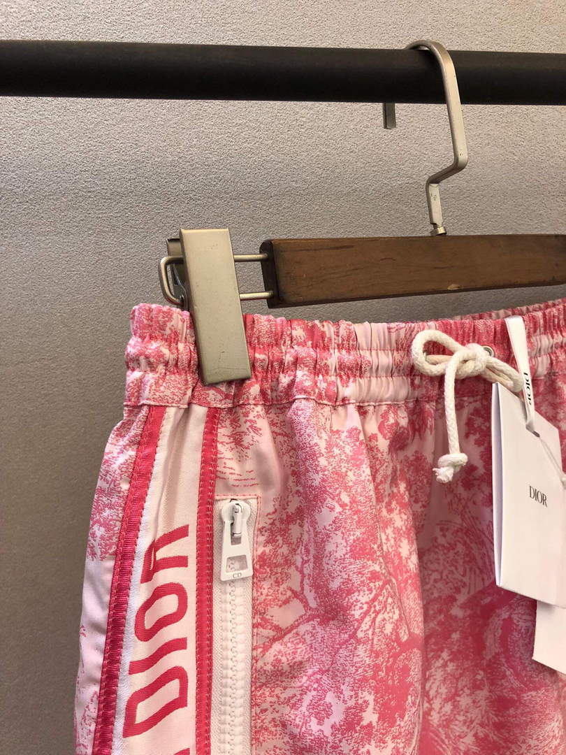 Dior 221J40 Spring/Summer Classic Print Miniskirt pink