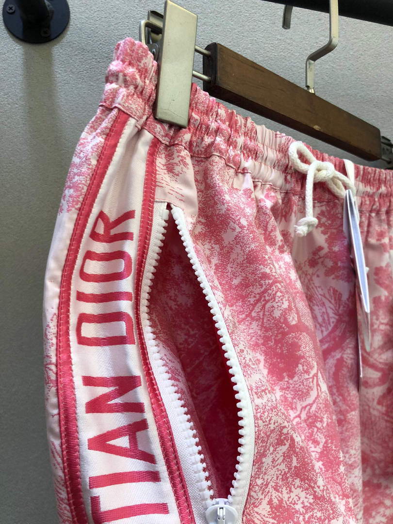 Dior 221J40 Spring/Summer Classic Print Miniskirt pink