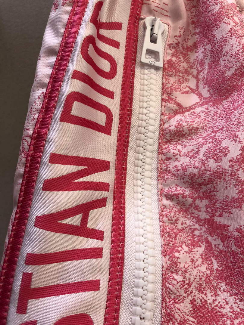 Dior 221J40 Spring/Summer Classic Print Miniskirt pink