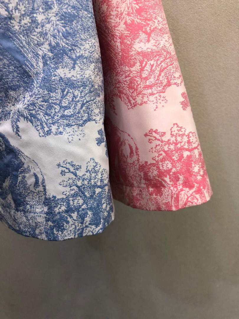 Dior 221J40 Spring/Summer Classic Print Miniskirt pink