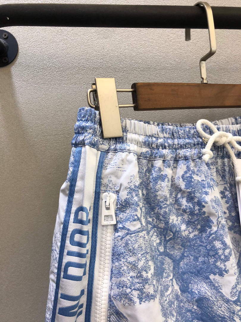Dior 221J41 Spring/Summer Classic Print Miniskirt Blue