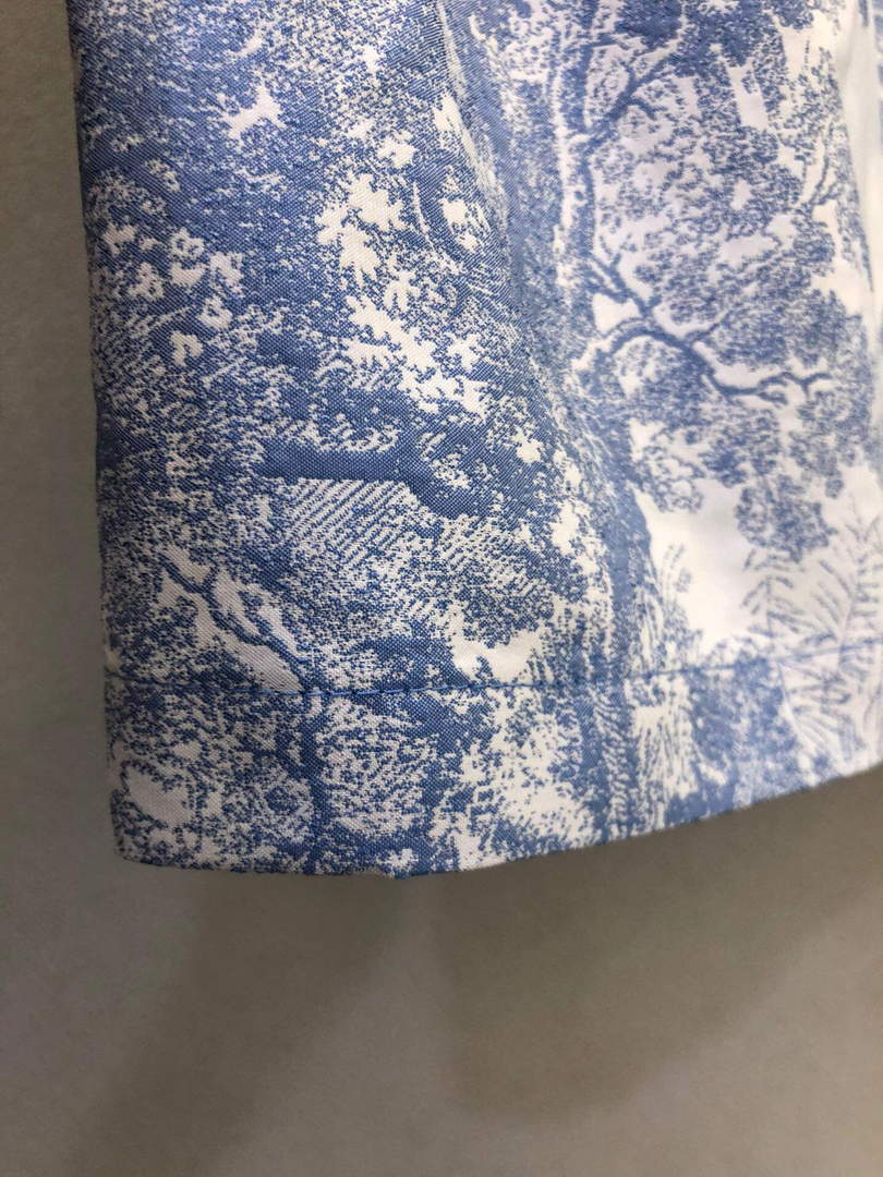 Dior 221J41 Spring/Summer Classic Print Miniskirt Blue