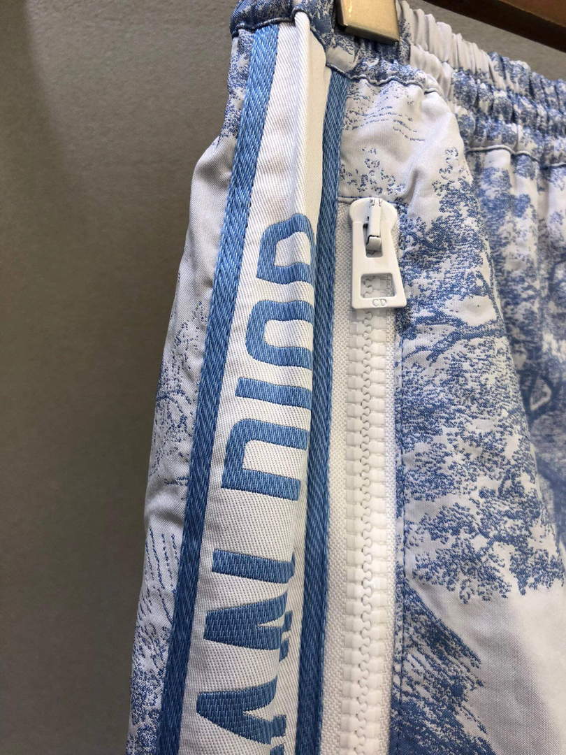 Dior 221J41 Spring/Summer Classic Print Miniskirt Blue