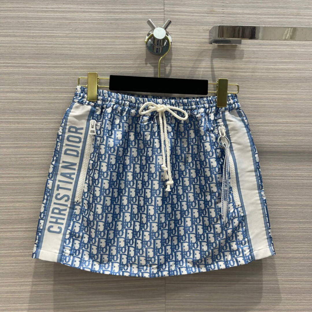 Dior 221J42 Spring/Summer Classic Jacquard Miniskirt - 36 - View 1