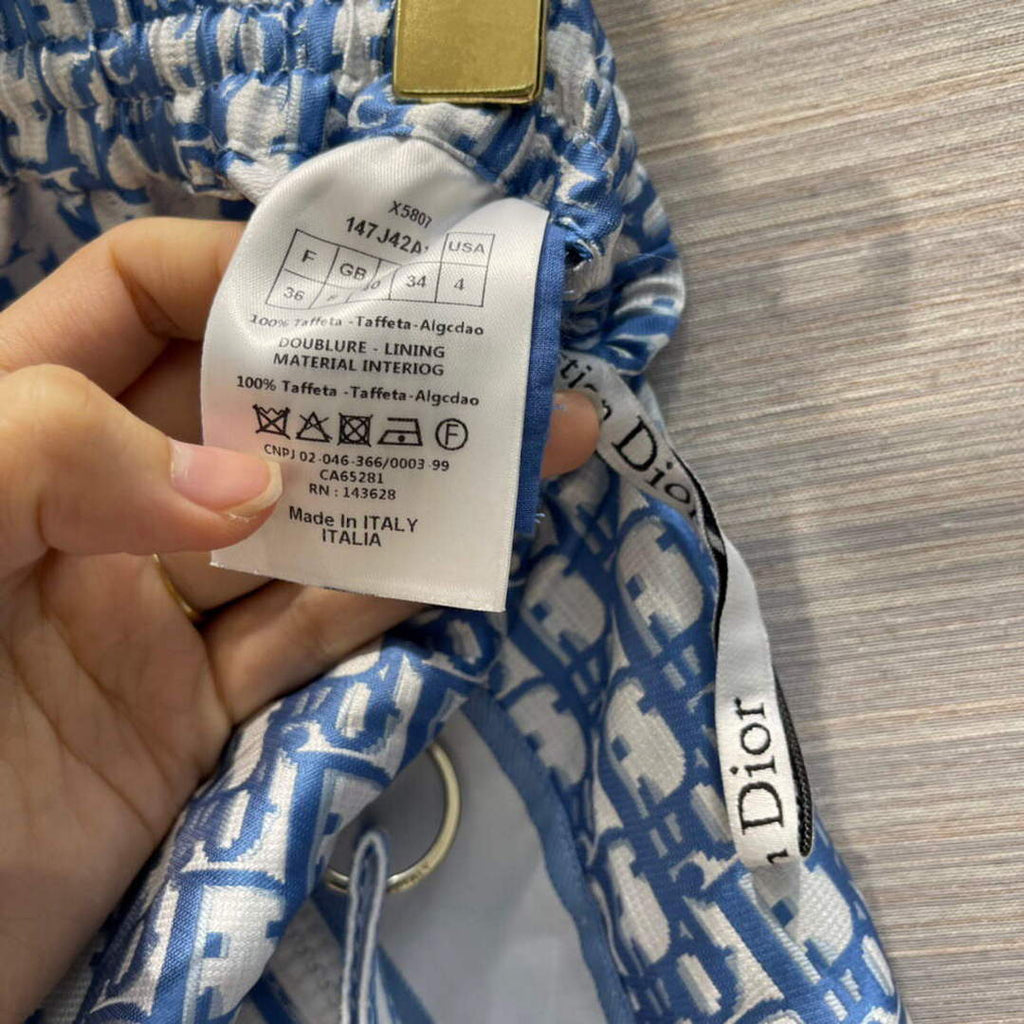 Dior 221J42 Spring/Summer Classic Jacquard Miniskirt