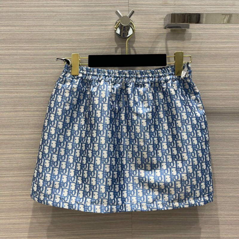 Dior 221J42 Spring/Summer Classic Jacquard Miniskirt