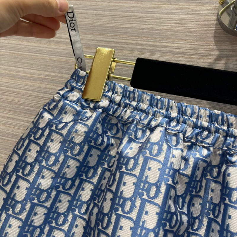 Dior 221J42 Spring/Summer Classic Jacquard Miniskirt