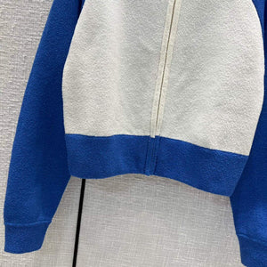 Dior  224V50 Dior Vibe Bomber Jacket Fluorescent Blue and White - 36 - View 5