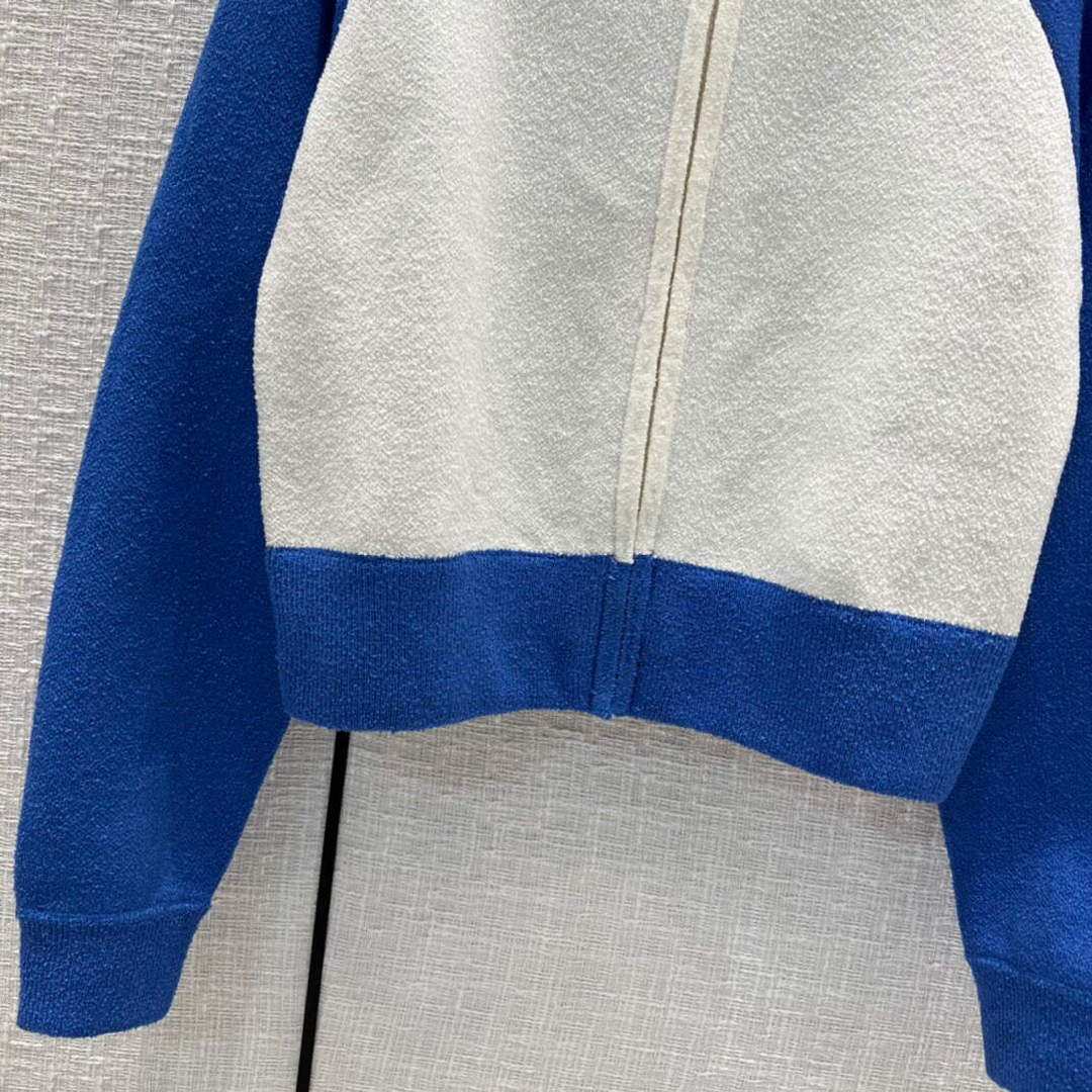 Dior  224V50 Dior Vibe Bomber Jacket Fluorescent Blue and White