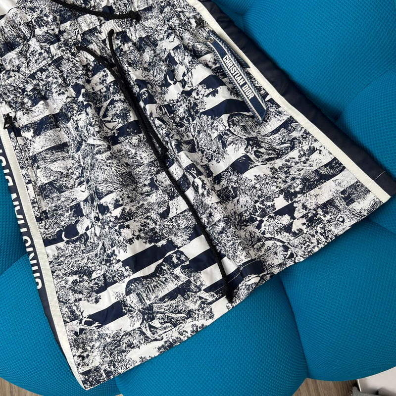 Dior 227R40 Short Hooded Dress Navy Blue