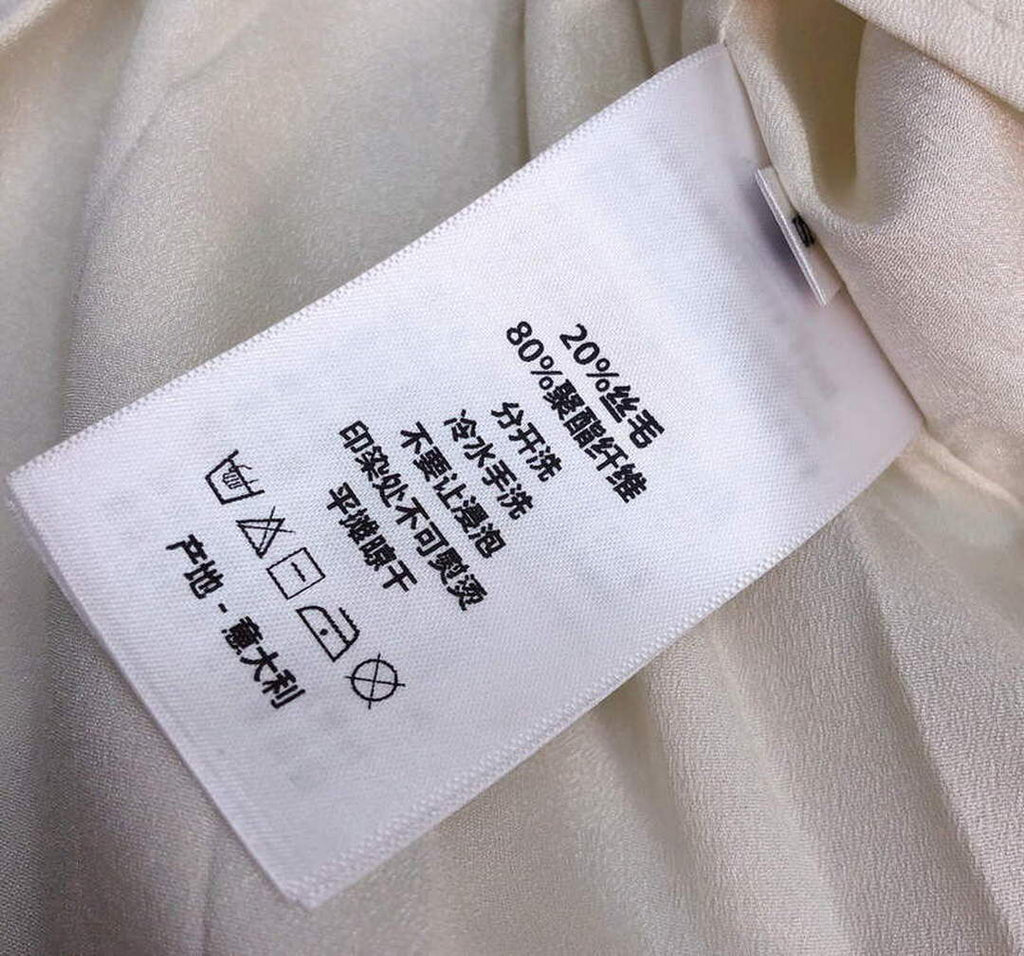 Dior 241R45 Mid Length Belted Dress White gray