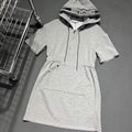 Dior 241R49 Mid Length Belted Dress Gray - S - View 1
