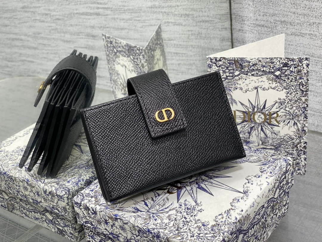 Dior 30 MONTAIGNE 5-Gate Card Holder Organ Card Holder S2058 Grained Calfskin D0012 - Default Title - View 1