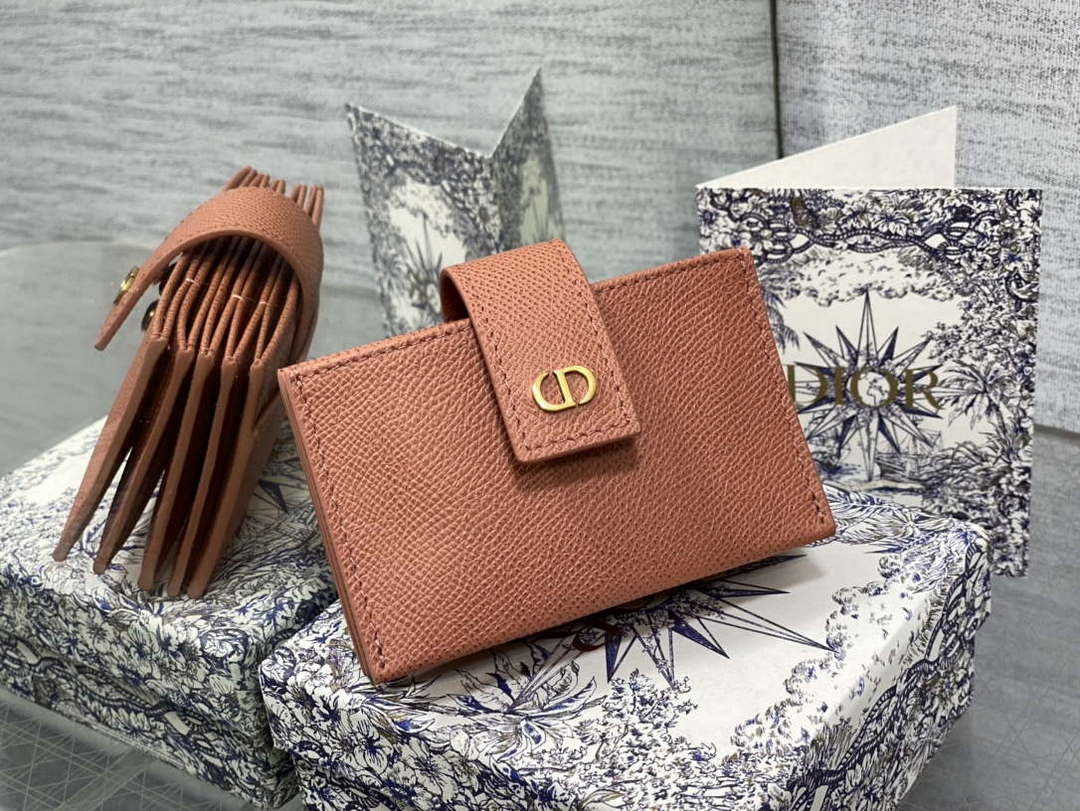 Dior 30 MONTAIGNE 5-Gate Card Holder Organ Card Holder S2058 Grained Calfskin D0014 - Default Title - View 1