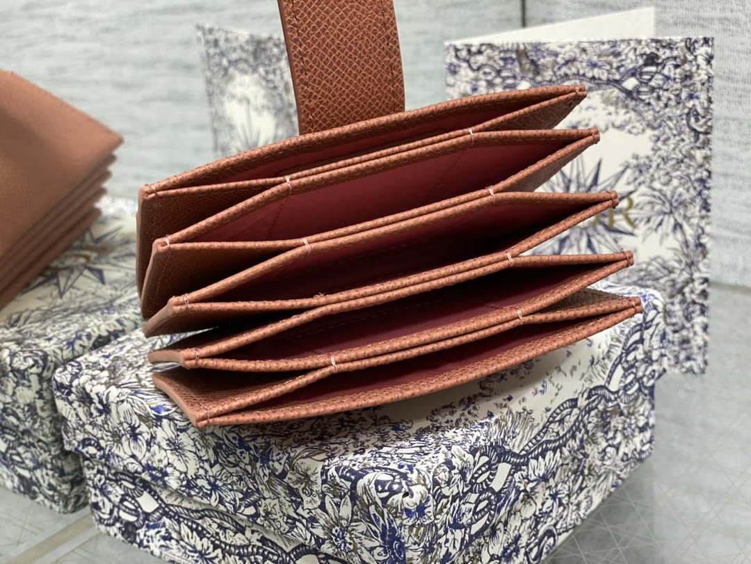 Dior 30 MONTAIGNE 5-Gate Card Holder Organ Card Holder S2058 Grained Calfskin D0014