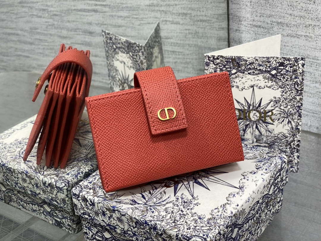 Dior 30 MONTAIGNE 5-Gate Card Holder Organ Card Holder S2058 Grained Calfskin D0015 - Default Title - View 1